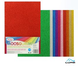 MOOSGUMMI A4  mix GLITR samolepiaci LUMA, 10ks